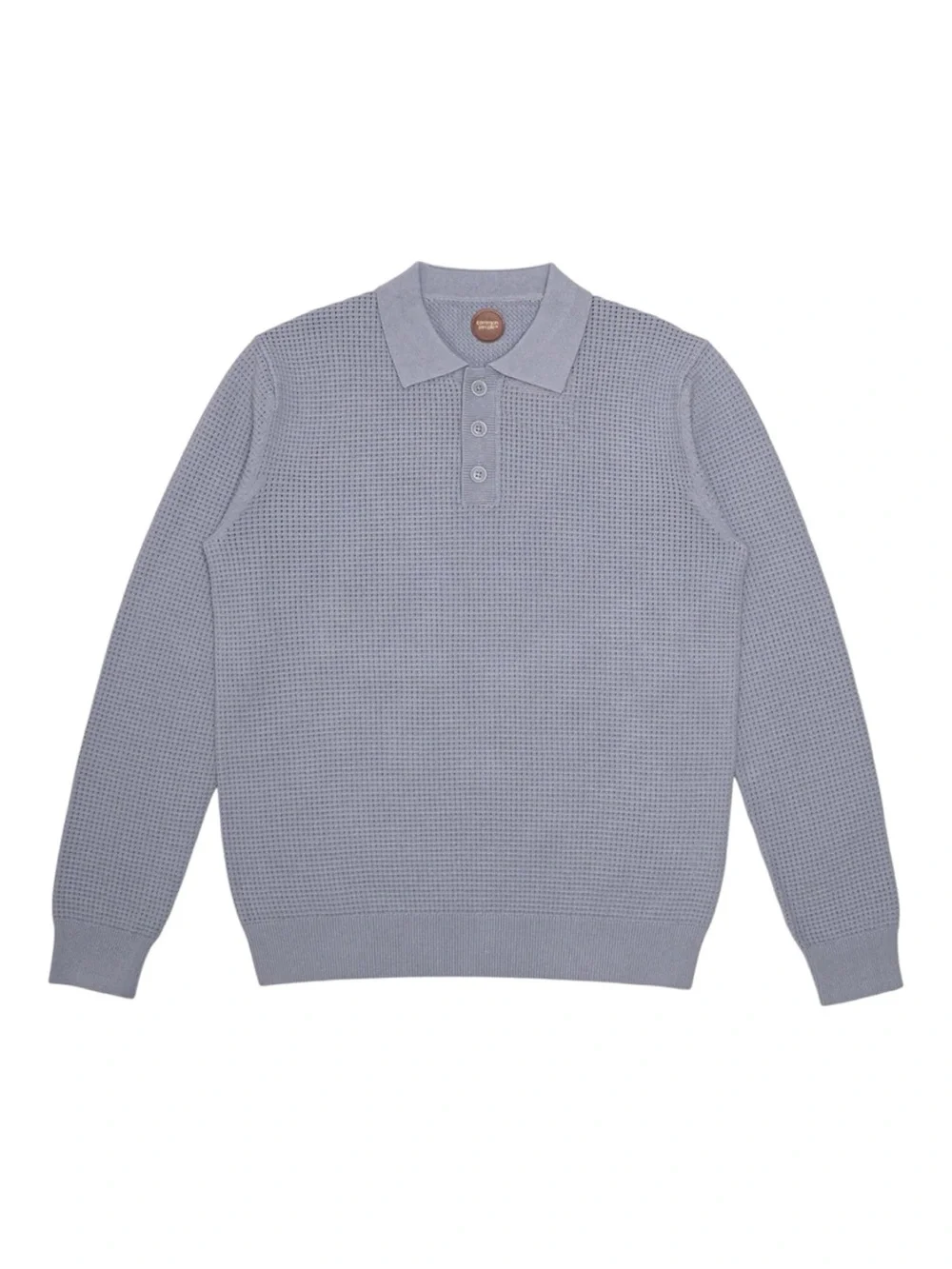 Common People Massie Blue Collar Cotton Sweater Knit Long Sleeve Regular Fit